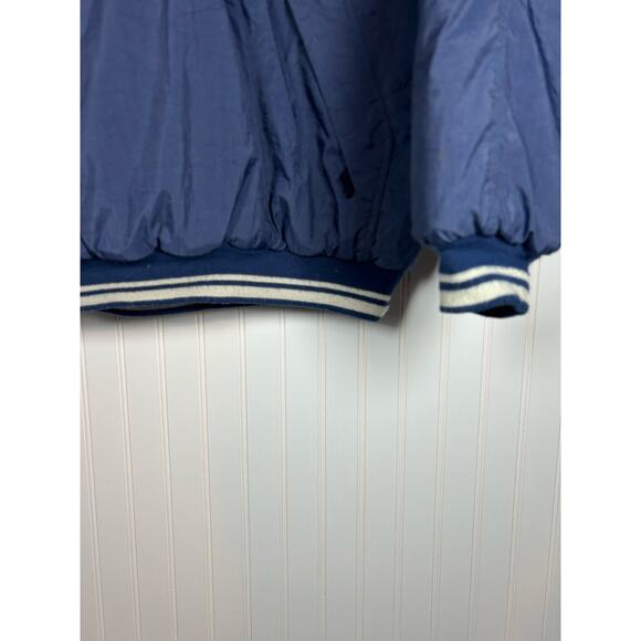 Vintage Nike Half Zip Pullover Bomber Puffer Jacket Size Large Blue 90s - Picture 13 of 14